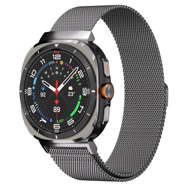 Silver Samsung Galaxy Watch Active Milanese Band MARGOUN For
