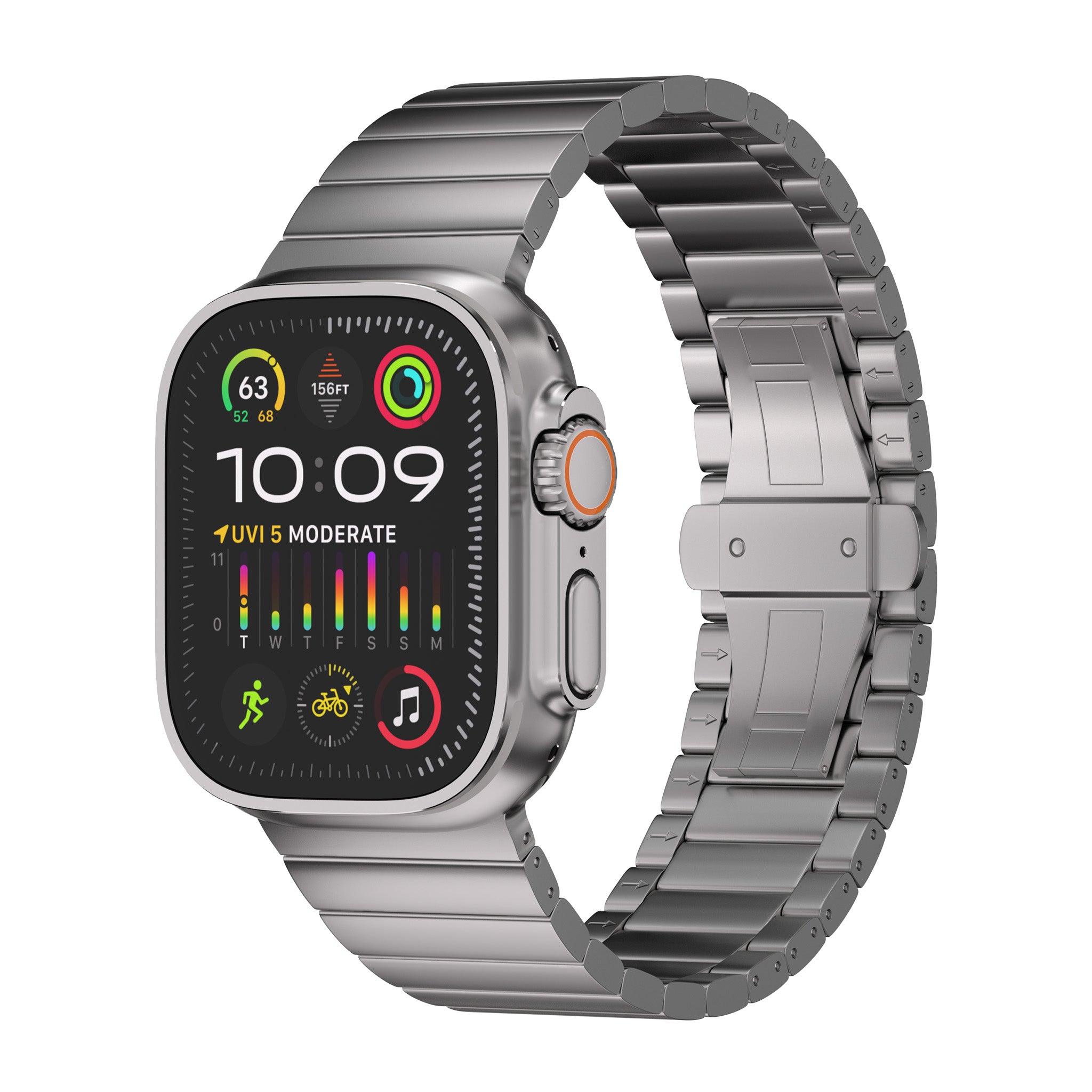 Grade 2 Titanium Link Band for Apple Watch Ultra 2 and Series 10 - Ultra Supply Co