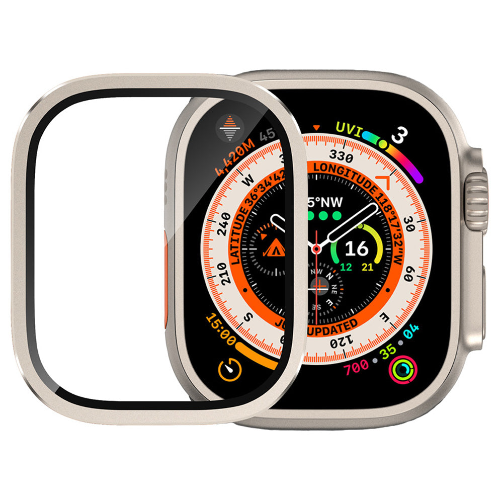 Screen Protector for Apple Watch Ultra - Tempered Glass Screen and Frame Bezel Protector