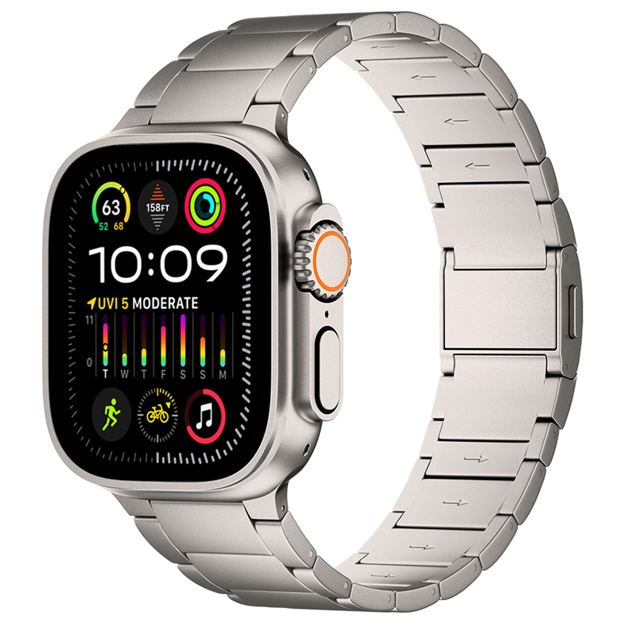 Ultra 2 Titanium Bracelet with Magnet Buckle & DLC Coating for Apple Watch Ultra 2, Ultra 49mm