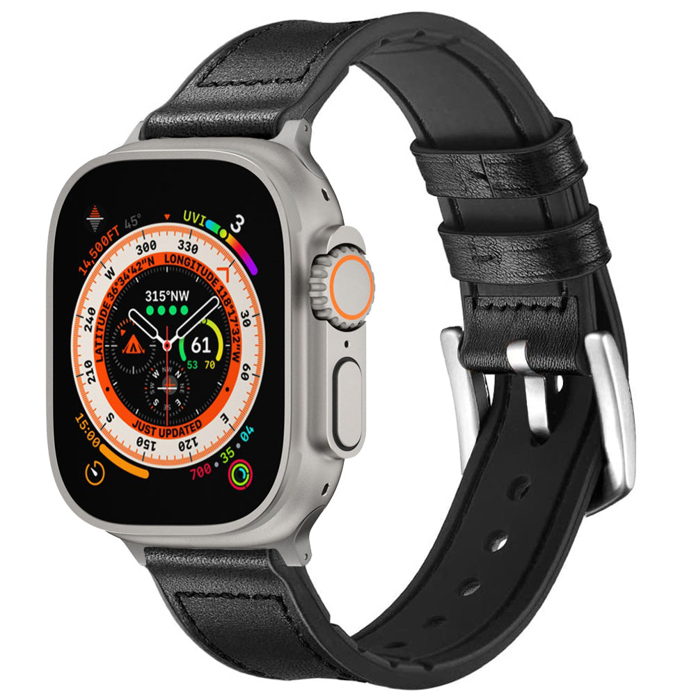 Ultra 2 Black Leather Band for Apple Watch Ultra